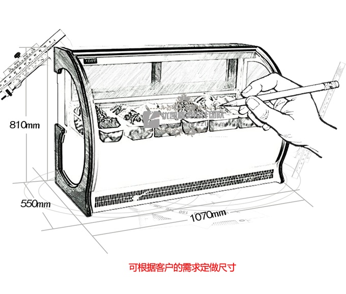 優(yōu)凱-VIP-BQG臺式冰淇淋展示柜（廠長推薦）