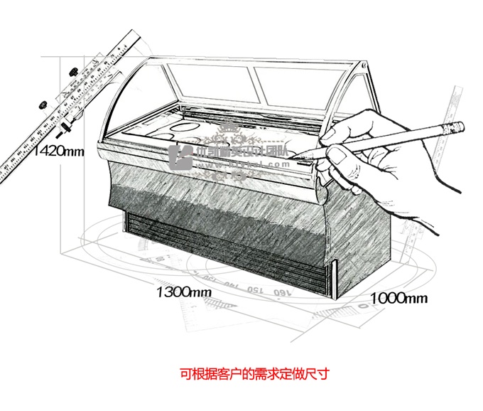 內(nèi)凹型冰淇淋柜