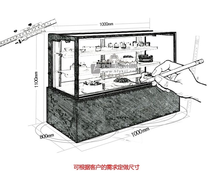 三角第五代直角蛋糕柜