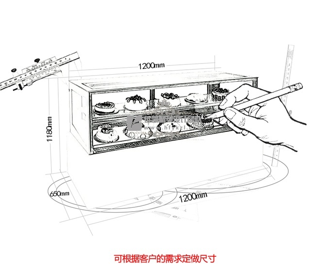 DG-C型直角蛋糕柜