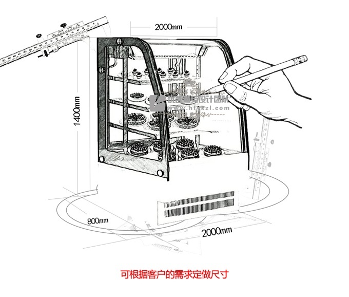 KF-B立式不銹鋼蛋糕柜